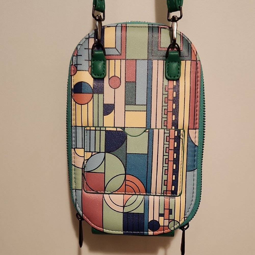 Frank Lloyd Wright Multicolor Geometric Crossbody… - image 4